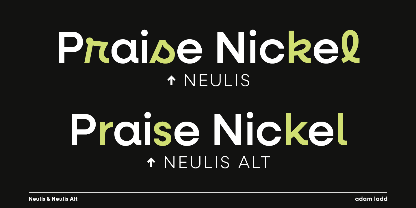 Beispiel einer Neulis SemiBold-Schriftart